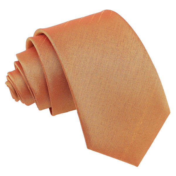 Plain Shantung Slim Tie - Turmeric Yellow