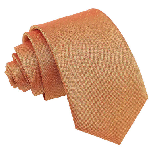 Plain Shantung Slim Tie - Turmeric Yellow