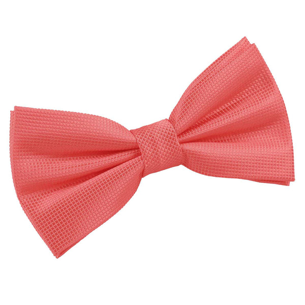 Solid Check Pre-Tied Bow Tie - Black