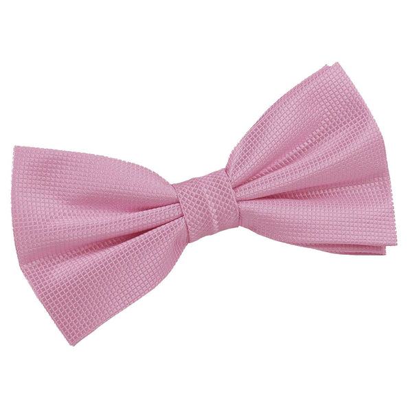 Solid Check Pre-Tied Bow Tie - Black