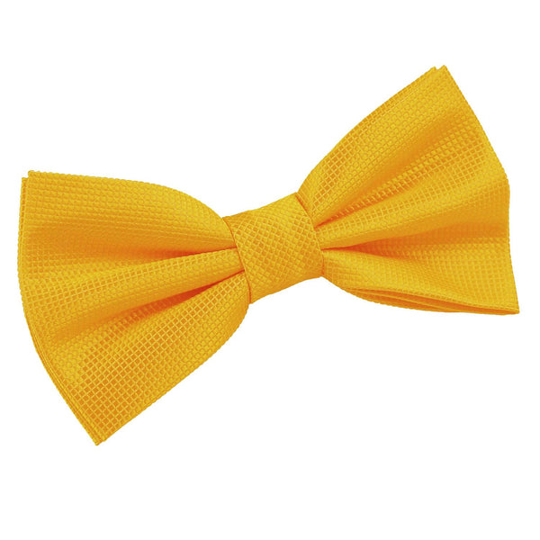 Solid Check Pre-Tied Bow Tie - Black