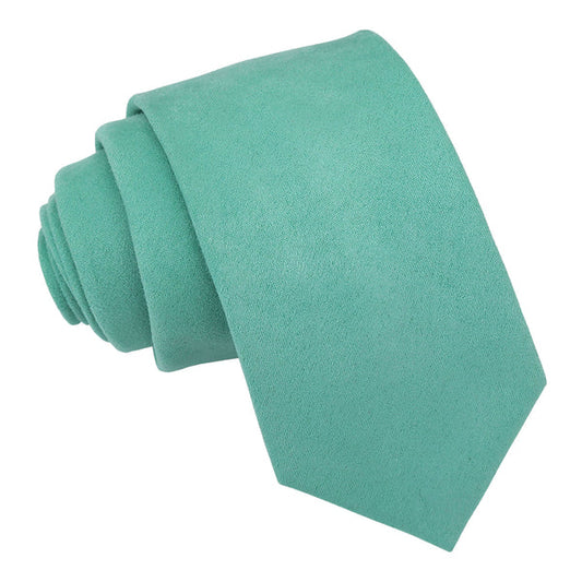 Suede Slim Tie - Neo Mint