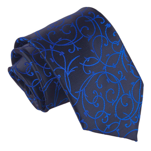 Swirl Classic Tie - Black and Blue